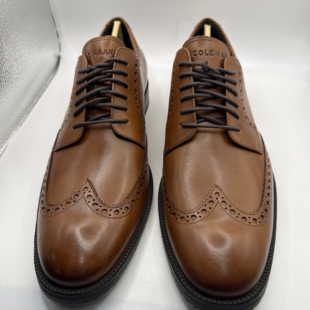 COLE HAAN Mens Dress Shoes 'Me Wing Oxford' Lace up C34598 Tan size 9 - Picture 8 of 15